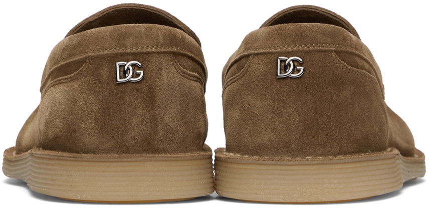 Sneakers og sko Dolce & Gabbana Florio Ideal Suede Loafers Brun | A50593AS707, 1