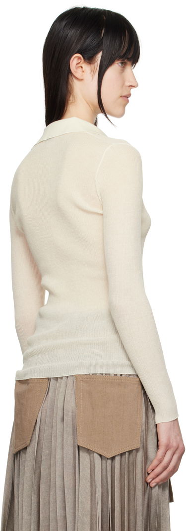 Sweater Moncler Moncler Long Sleeve Knit Polo Beige | K10939A00005M1732, 2