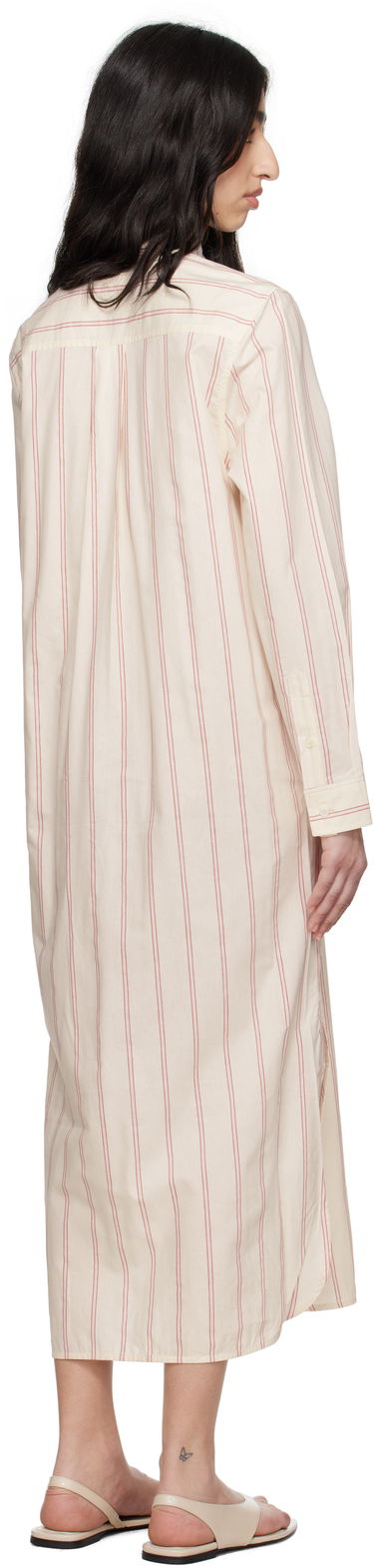 Kjole TOTEME TOTEME Striped Tunic Midi Dress Hvid | 252-WRD1752-FB0388, 2