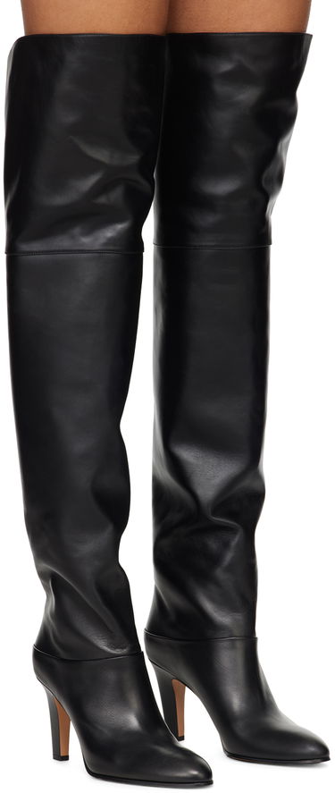 Sokker CHLOÉ Chloé Eve Thigh-High Leather Boots Sort | CHC24A03PMF, 3