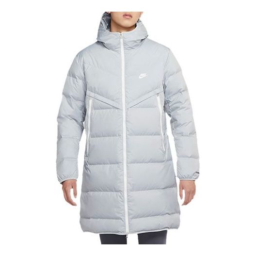 Puffer jakke Nike Sportswear Hooded Down Parka Grå | DD6789-077