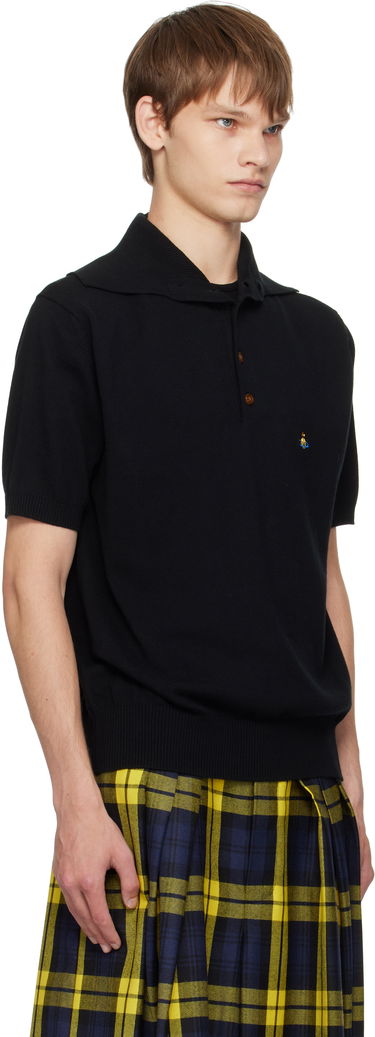 Polo skjorte Vivienne Westwood Vivienne Westwood Alex Knit Polo Sort | 2701001P-Y001V-, 1
