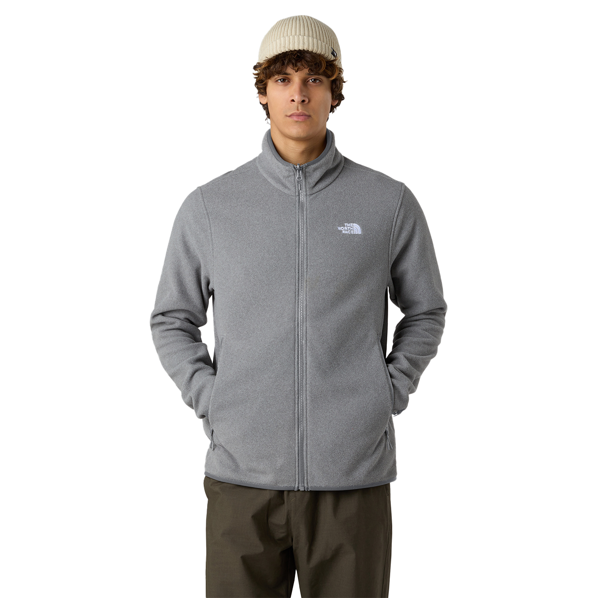 Jakke The North Face Glacier Fleece Jacket Grå | NF0A8D0RCQI1, 0