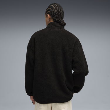 Jakke Puma Essentials Elevated Relaxed Fit Faux Shearling Full-Zip Jacket Sort | 688259_01, 1
