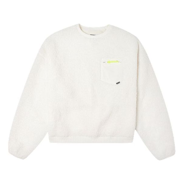 Sweatshirt Converse Sherpa Crew Sweatshirt Hvid | 10020289-A01, 0