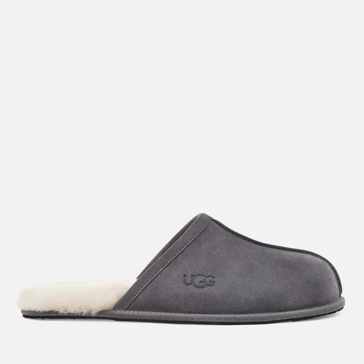 Sneakers og sko UGG Men's Scuff Suede/Sheepskin Slippers - Dark Grey Grå | 1101111-DGRY, 0