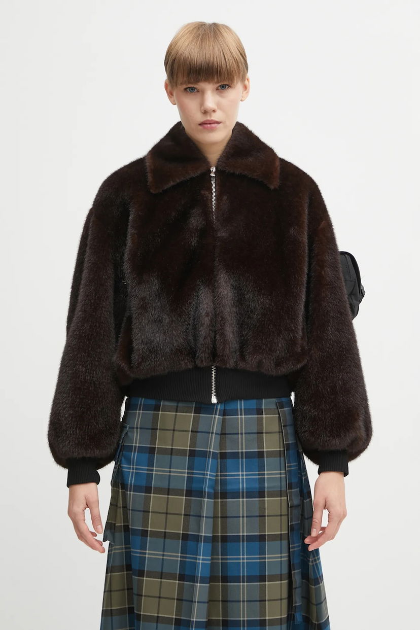 Bomberjakke Coperni Faux Fur Bomber Jacket Brun | COPBL33F9015