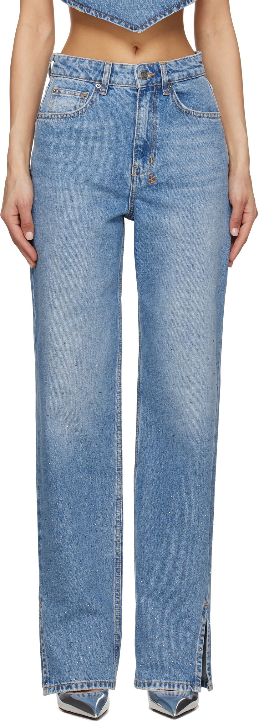 Jeans Ksubi Ksubi Playback Krystal Komet Wide-Leg Jeans Blå | WSP25DJ003