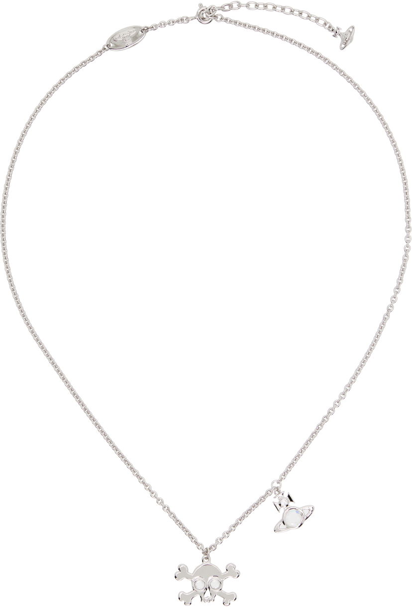 Halskæde Vivienne Westwood Vivienne Westwood Franky Skull and Orb Pendant Necklace Metalisk | 630203FY-01P102-