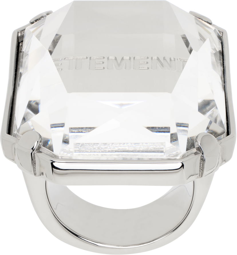 Ring VETEMENTS Baguette Crystal Ring Metalisk | UA66RI120S