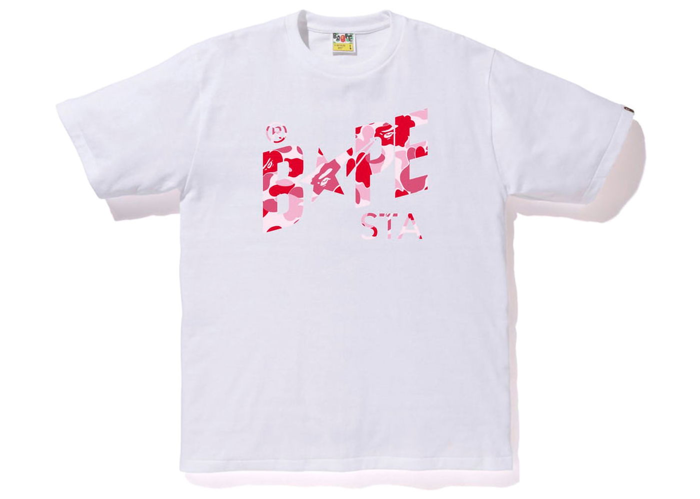 T-shirt BAPE ABC Camo Sta Logo Tee Hvid | 1J30-110-008, 0