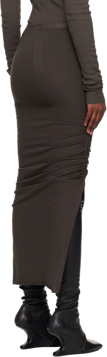 Nederdel Rick Owens DRKSHDW Concordians Soft Edfu Midi Skirt Brun | DS02E7335 RN, 2