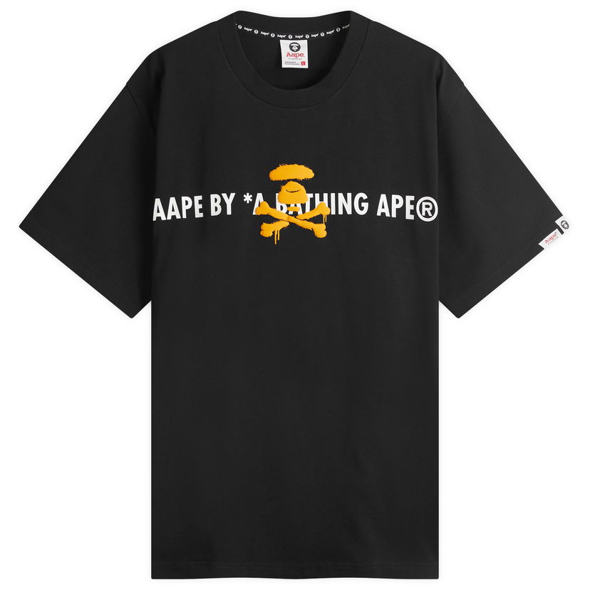 T-shirt AAPE by A Bathing Ape AAPE Graffiti Neon Puff T-Shirt, Size Large Sort | AAPTEM1644XX-BLK