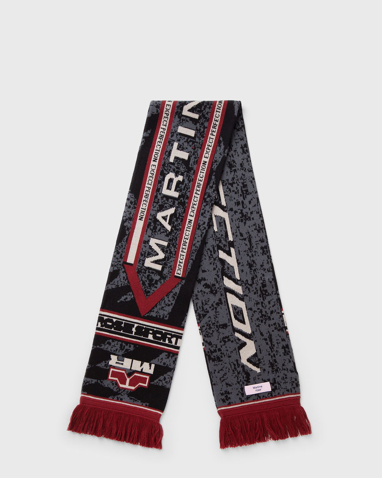 Tørklæde Martine Rose Martine Rose 'Expect Perfection' Martin Sport Reversible Scarf Flerfarvet | 1220YA09029-GRYRED, 0