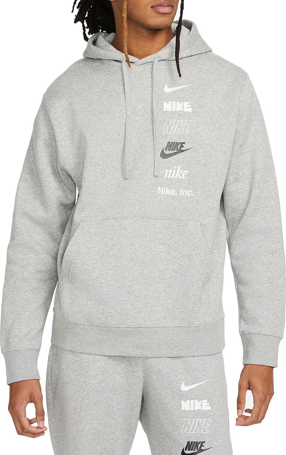 Sweatshirt Nike Hoodie Club Fleece Grå | dx0783-063, 0