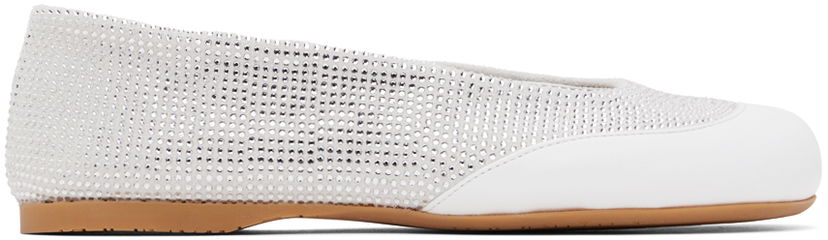 Sneakers og sko JW Anderson JW Anderson Crystal Ballerina Flats Hvid | ANW42013B