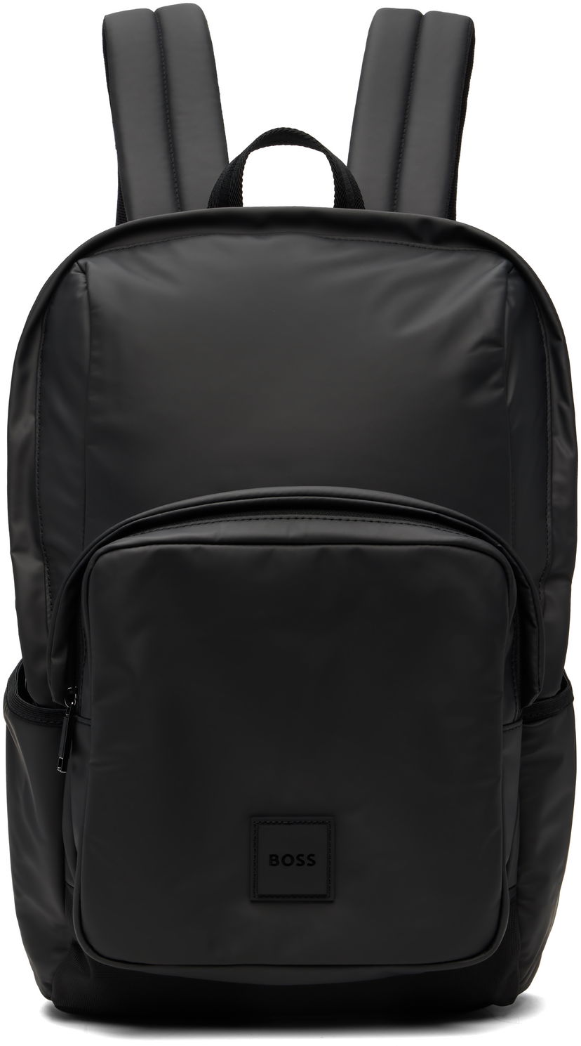 Rygsæk BOSS Coated Canvas Logo Backpack by BOSS Sort | 50548160