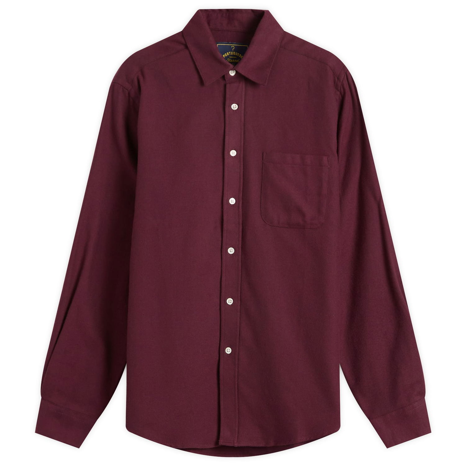Skjorte Portuguese Flannel Teca Flannel Shirt, Size Small Bourgogne | AW25072-BDX, 0