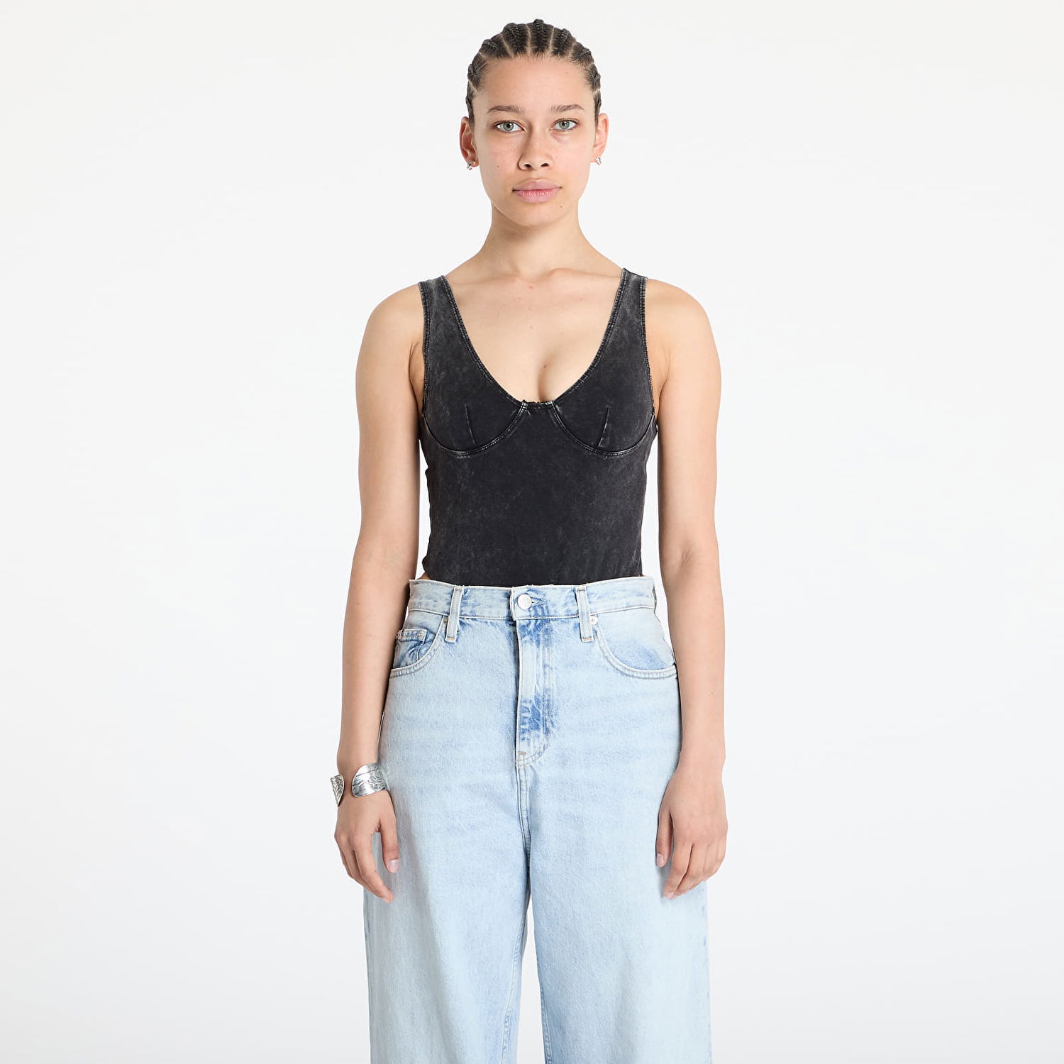 Krop Patta Patta Acid Wash Bodysuit Sort | POC-FS25-1090-883-0002-001, 0
