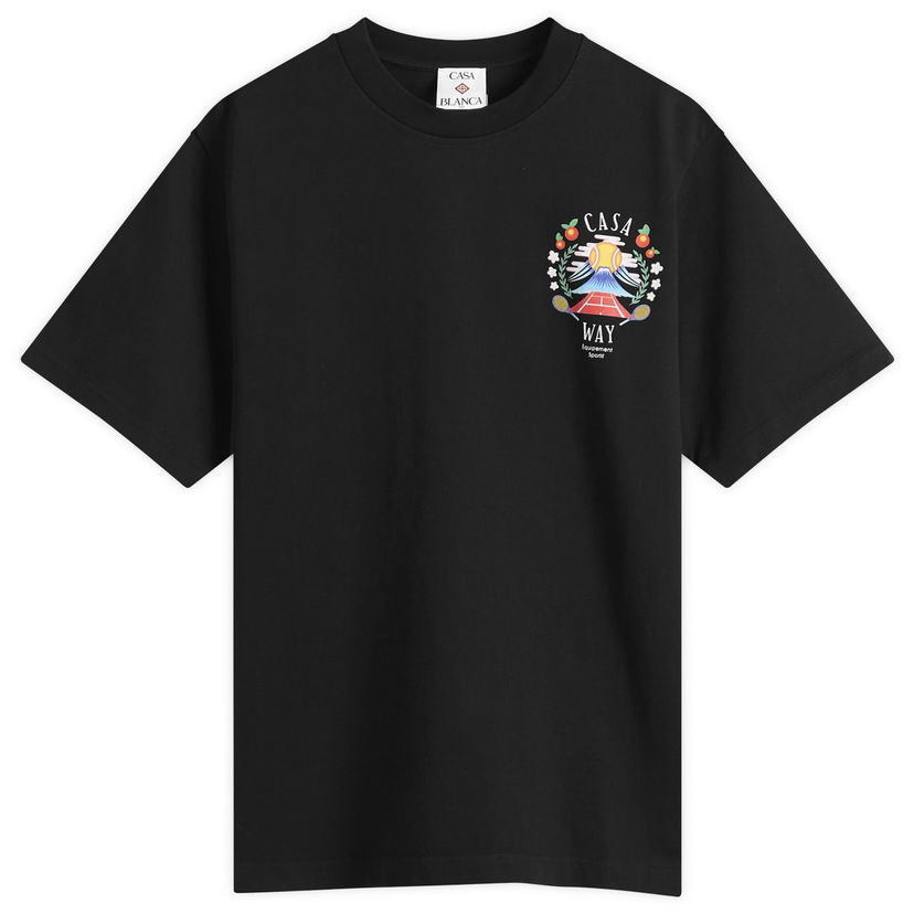 T-shirt Casablanca Casablanca Casa Way Mountain Printed T-Shirt, Size Large Sort | MPF25-JTS-001-09