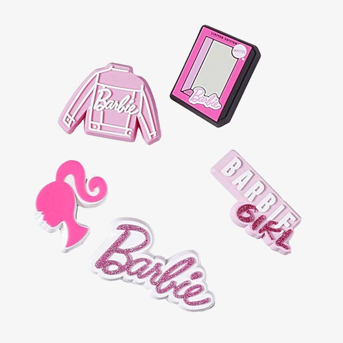 Stift Crocs Barbie 5-Pack Jibbitz Charms Lyserød | 10012070, 0