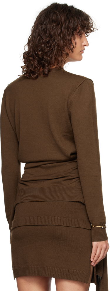 Kjole LEMAIRE Lemaire Crew Neck Knit Dress Brun | TO1250 LK087, 2