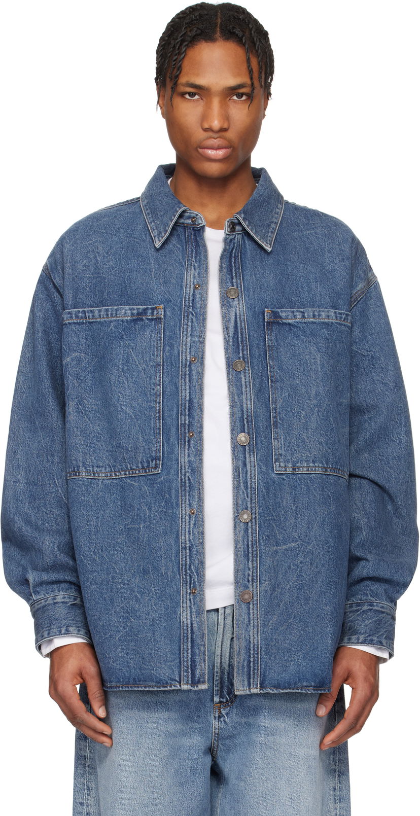 Skjorte AGOLDE AGOLDE Atticus Denim Jacket Blå | A4031-1206