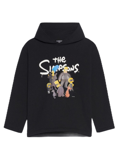 Sweatshirt Balenciaga The Simpsons x Cropped Hoodie Sort | 670946TLVG81000