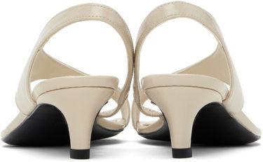 Skopleje TOTEME TOTEME Naplack Leather Thong Heeled Sandals Beige | 252-WAS0201-LE0020, 1