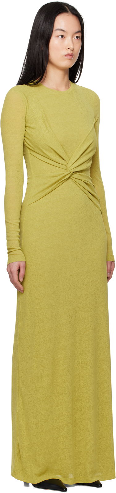Kjole Nanushka Nanushka Rozal Twist Front Maxi Dress Grøn | NW25RSDR16464, 1