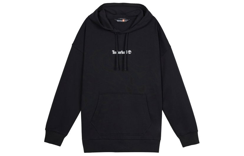 Sweatshirt Timberland Logo Hoodie Sort | A5PVA-001