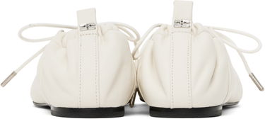 Kjole GANNI GANNI Lace-Up Ballerina Flats Hvid | S2962, 1