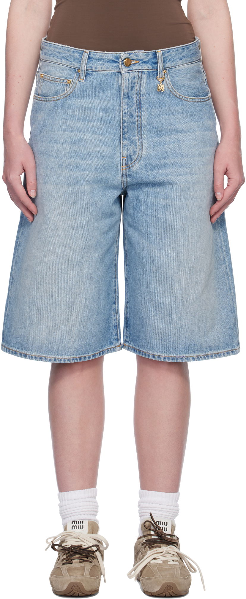 Shorts AMIRI AMIRI Faded Denim Shorts Blå | AWDNSH1006