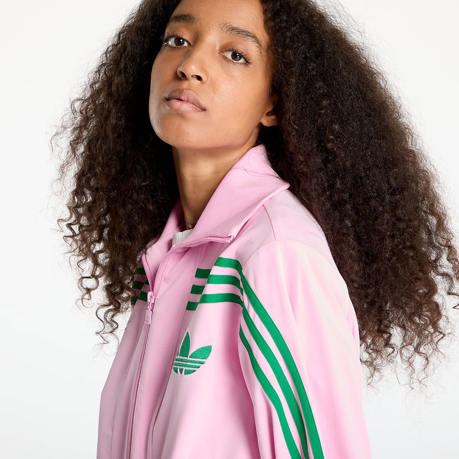 Sweatshirt adidas Originals Velour Track Top True Pink Lyserød | JN8284, 1