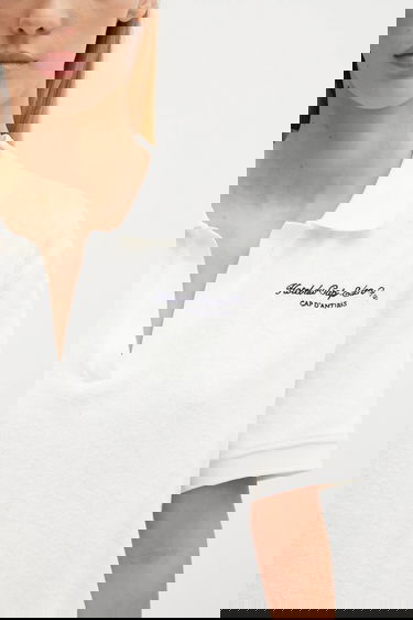 Polo skjorte Sporty & Rich Hotel du Cap-Eden-Roc Eden Script Terry Polo Shirt Hvid | TO00160673WH01, 3