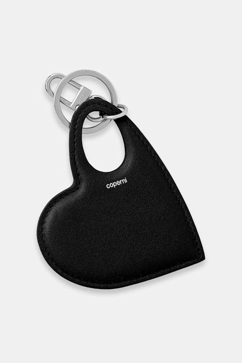 Nøgleringe Coperni Coperni Heart Keychain Sort | COPSLG03F6043