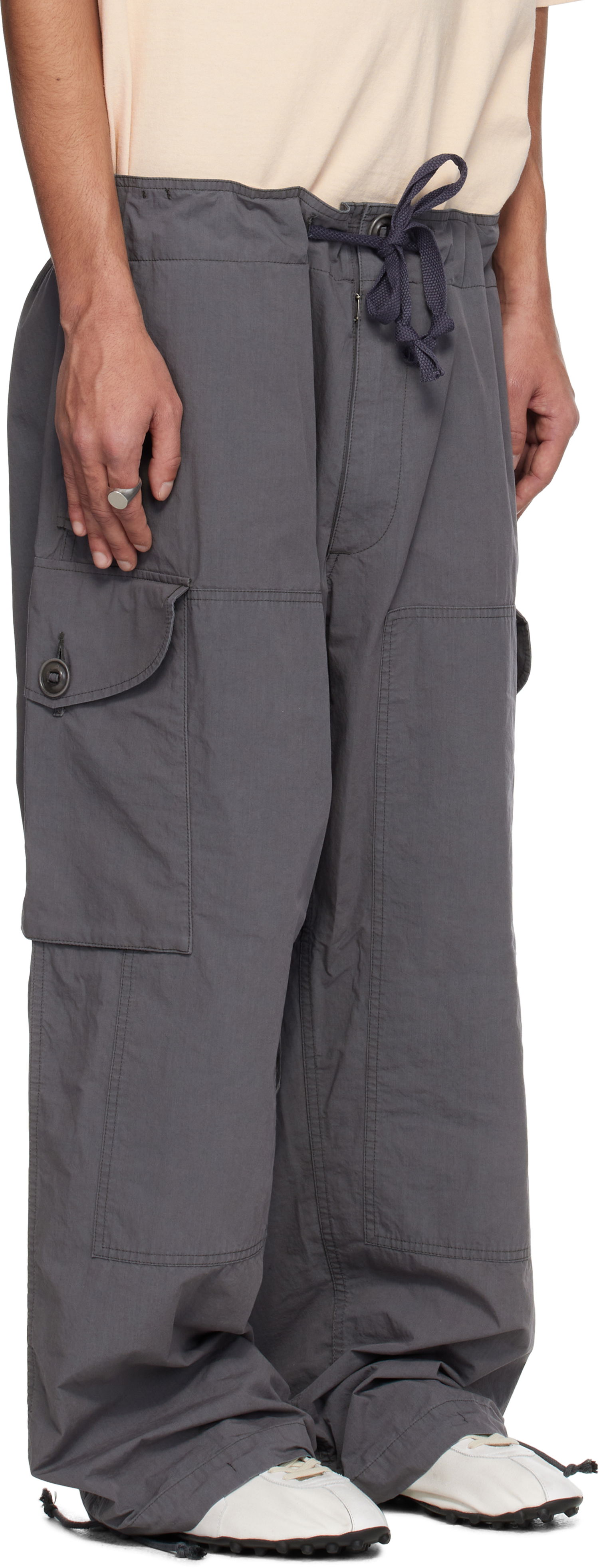 Cargo bukser Maison Margiela Maison Margiela Drawstring Cargo Pants Grå | S50KA0670 M35289, 1