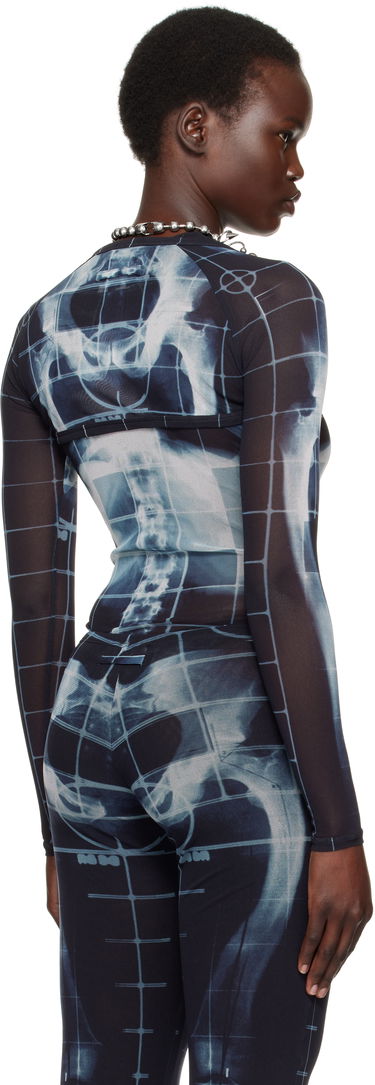 Krop Jean Paul Gaultier Jean Paul Gaultier 'The Squeletor' X-Ray Print Mesh Top Sort | 25/33-F-TO243-T580-005956, 2