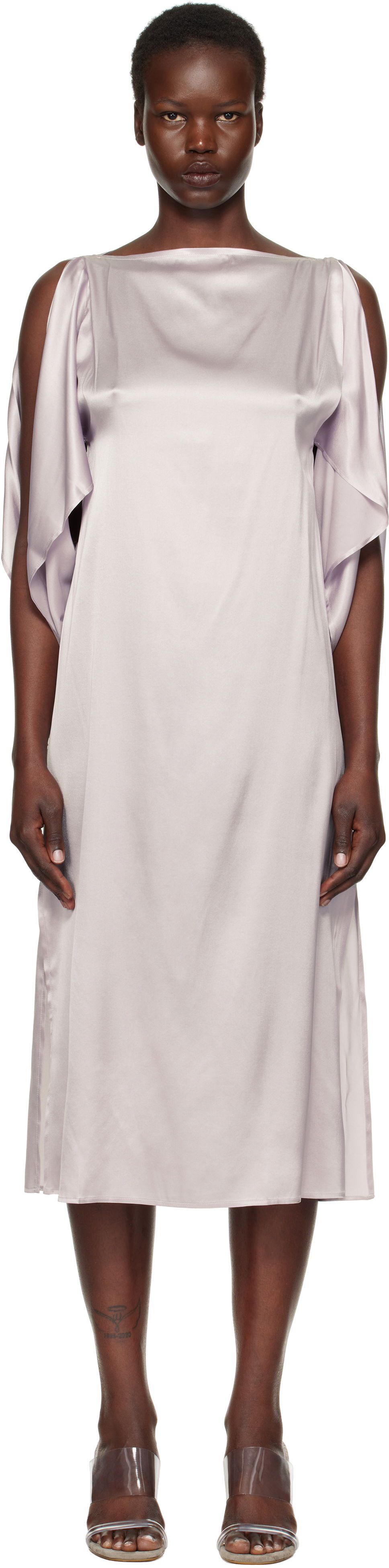 Kjole Baserange Silk Midi Dress Lilla | DRCLS-SI-SP25, 0