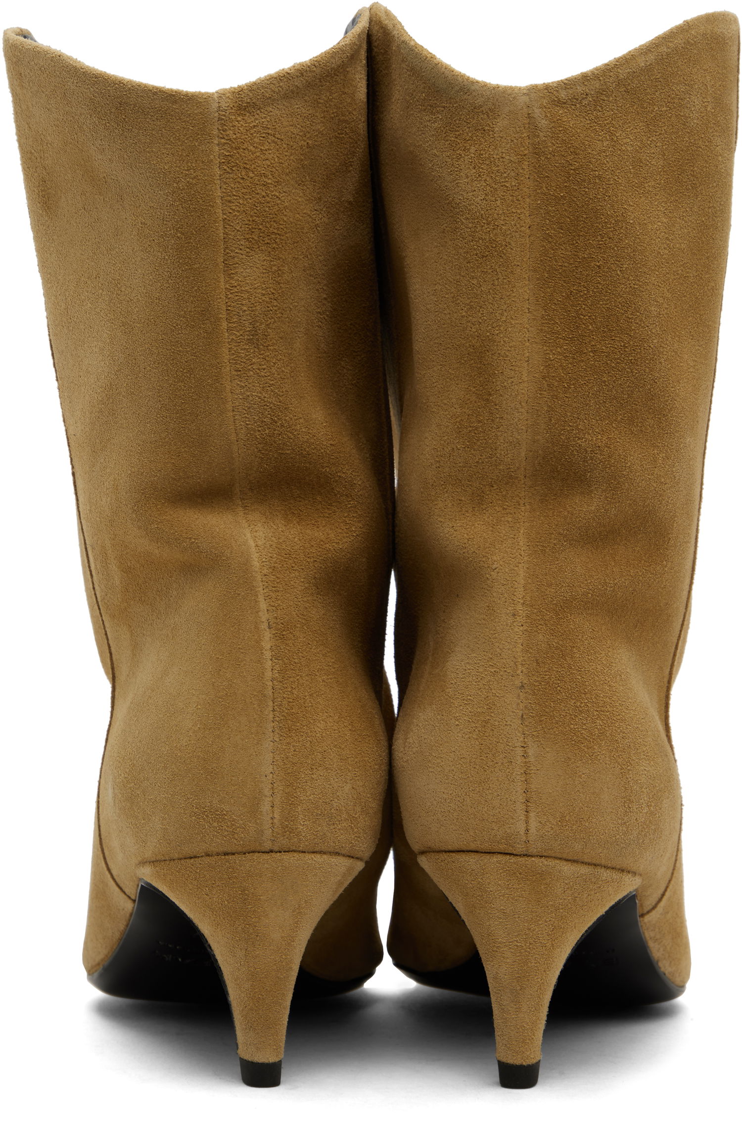 Skopleje BY FAR BY FAR Osage Suede Kitten Heel Boots Beige | MWFBO067SU002BR046PL, 1