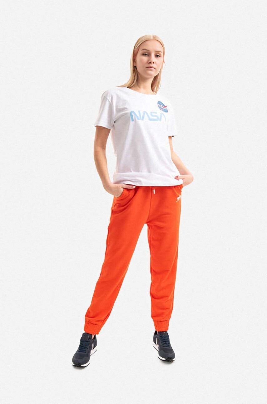 T-shirt Alpha Industries Cotton T-shirt NASA PM Hvid | 198053.574, 1