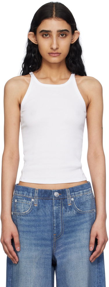 Tanktop rag & bone Essential Rib String Tank Top Hvid | WCC24PT020CA20, 0