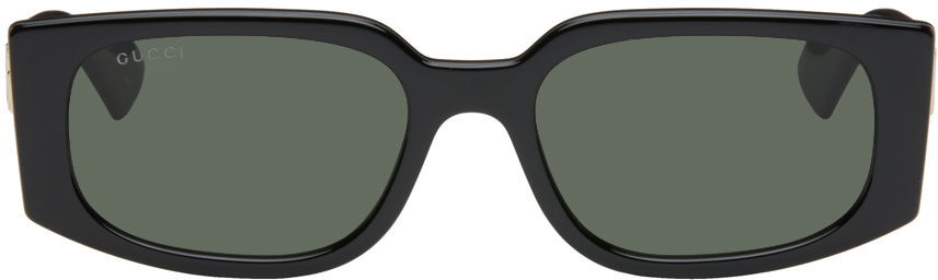 Tøj Gucci Gucci Black Rectangular Sunglasses Grøn | GG1534S, 0
