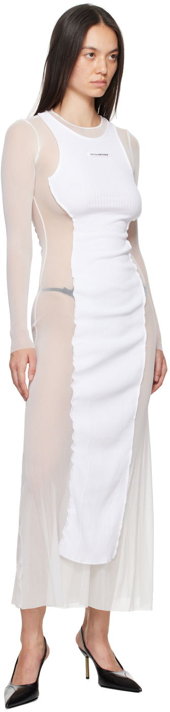 Kjole Jean Paul Gaultier Gaultier 'The Long Petit Grand' Maxi Dress Hvid | 24/30-F-RO191B-T001-0101, 3