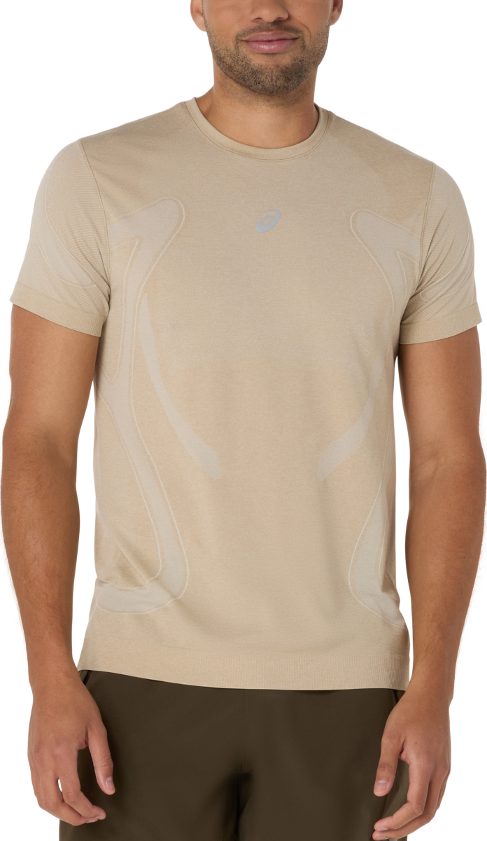 T-shirt Asics Asics Road Seamless Short Sleeve T-Shirt Beige | 2011d355-100