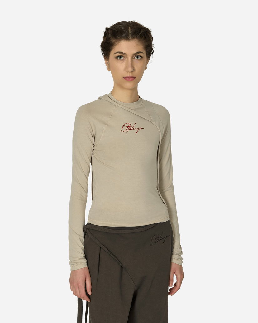 T-shirt Ottolinger Ottolinger Deconstructed Fitted Longsleeve Top Beige | 1150105121 BEI