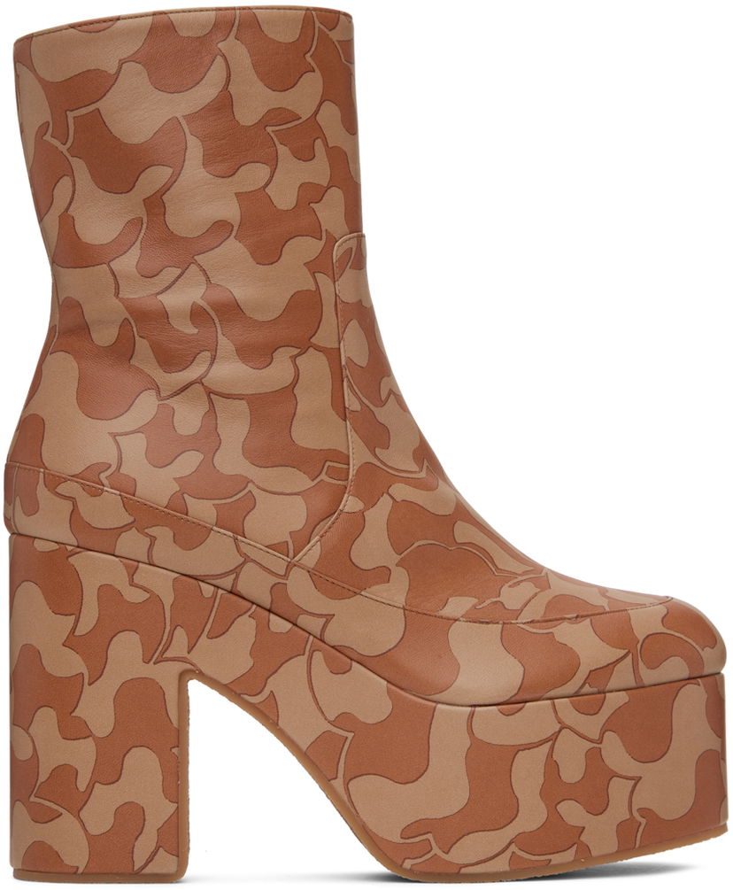 Kjole Dries Van Noten Dries Van Noten Platform Ankle Boots Orange | WS241-257-553