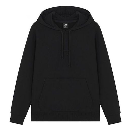 Sweatshirt New Balance Solid Knit Hoodie Sort | AMT21570-BK