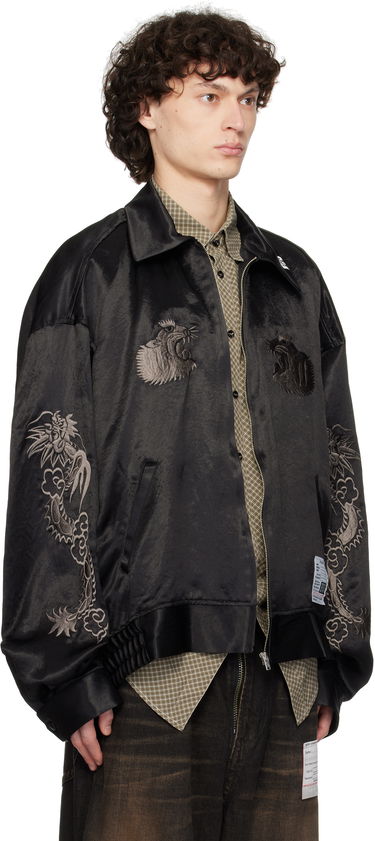 Bomberjakke Maison MIHARA YASUHIRO MIHARA YASUHIRO Collared Souvenir Jacket Sort | J14BL144, 1