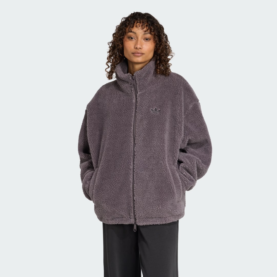 Jakke adidas Performance Essentials Teddy Full-Zip Jacket Lilla | JW2784, 0
